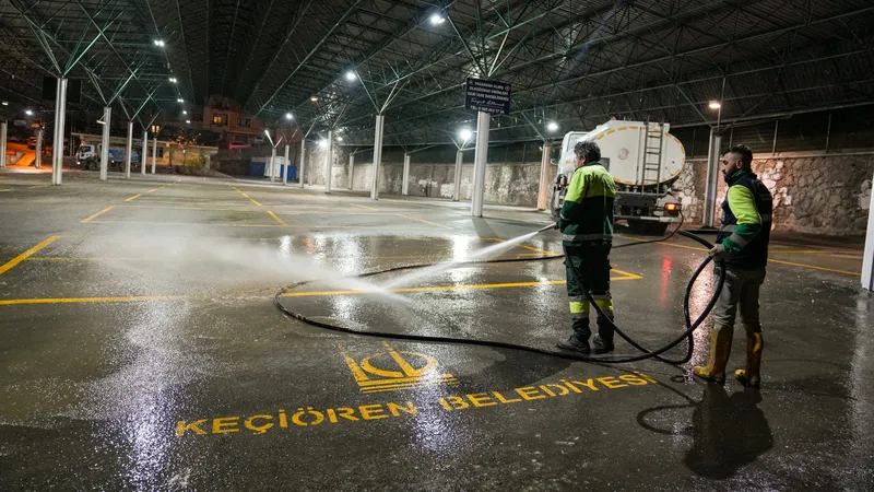 Keçiören'de gece gündüz temizlik var