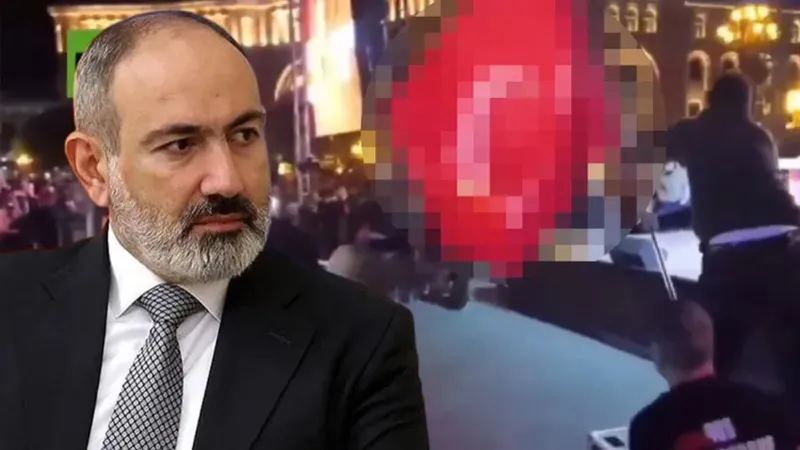 Ermenistan'da bayrağımıza alçak saldırı!