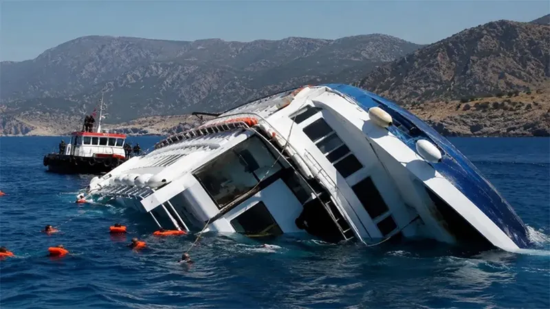 Girne'de batan gemiye ulaşıldı