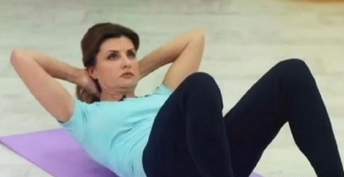 First Lady aerobik dersi verdi!