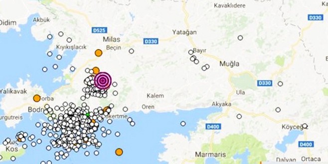 Bodrum ve Milas'ta peş peşe depremler