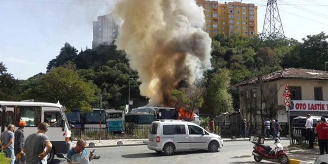 İstanbul Sarıyer'de yangın!