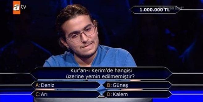 Kim Milyoner Olmak İster'de 1 milyonluk soru heyecanı