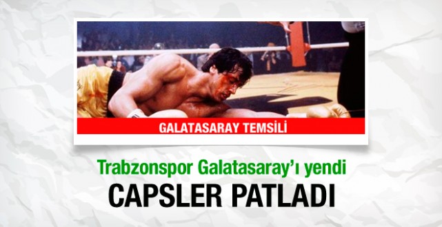 Galatasaray Trabzon'a yenildi, capsler patladı