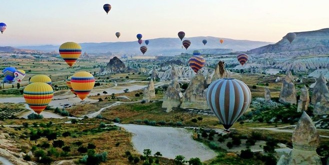 Kapadokya'da balon turları iptal edildi