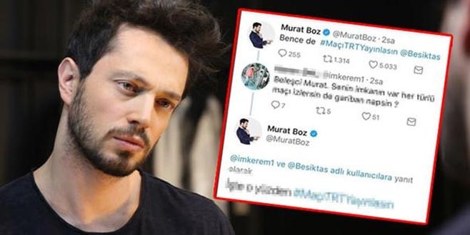 Takipçisinden Murat Boz'a sert tepki!