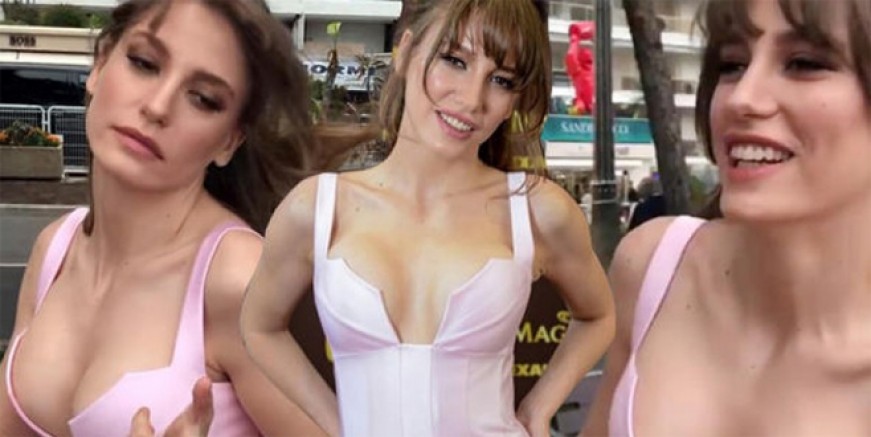Serenay Sarıkaya Cannes'da gözleri şaşı etti