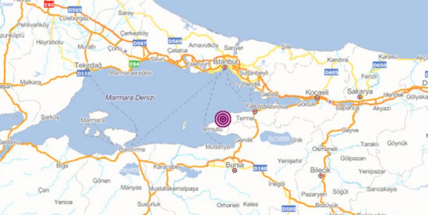 Yalova'da 4,3 büyüklüğünde deprem!