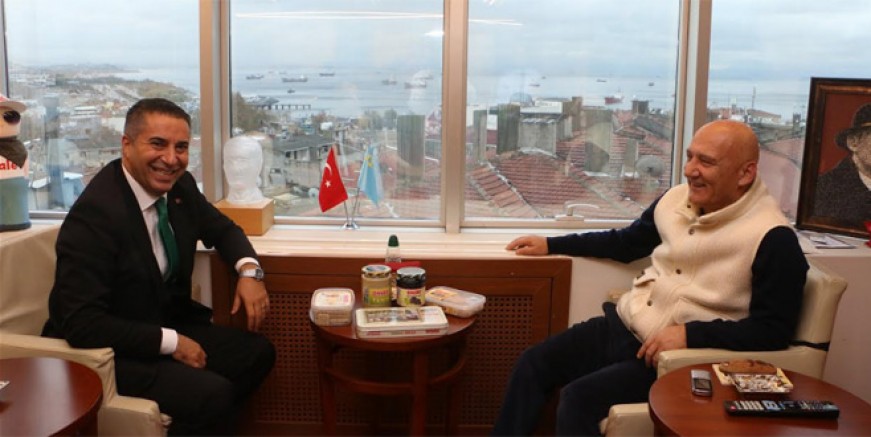 Yüksel Çiftçi'den Altınok Öz'e nezaket ziyareti