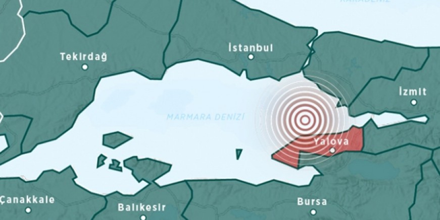 Yalova'da 3,9 büyüklüğünde deprem