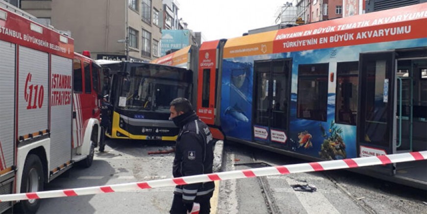 Sultangazi'de korkutan tramway kazası