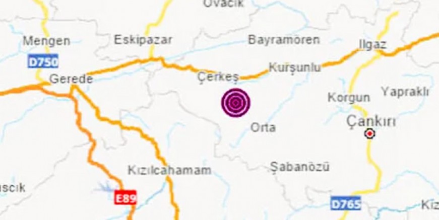 Çankırı'da 4,2 büyüklüğünde deprem