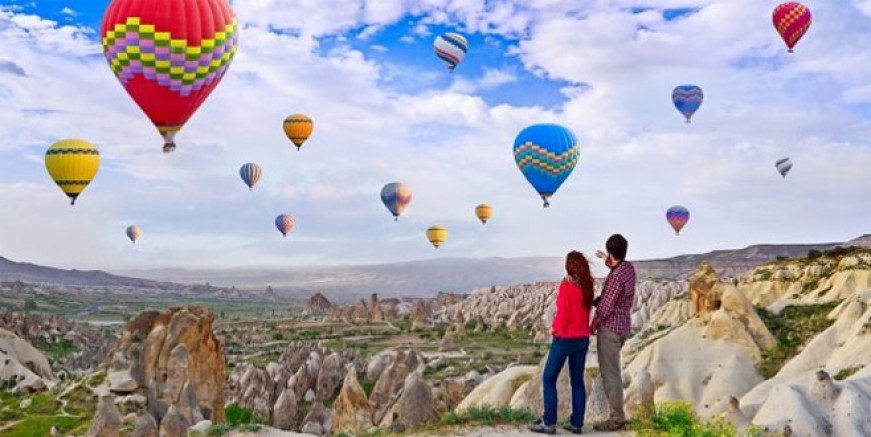 Kapadokya'ya turist yağdı