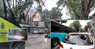 İstanbul'u dolu ve şiddetli yağmur vurdu!