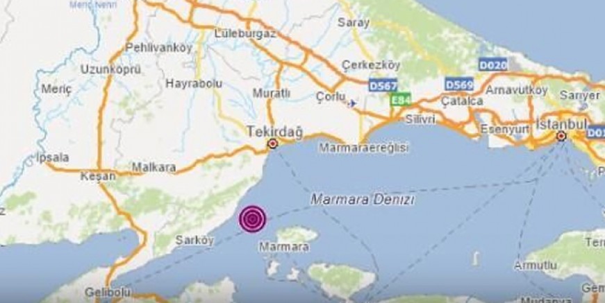Tekirdağ'da 4,3 büyüklüğünde deprem