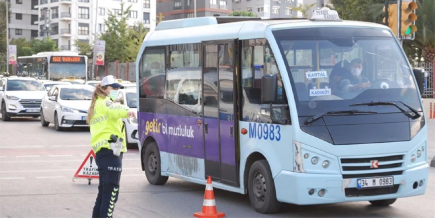 Kartal - Kadıköy minibüslerine ceza yağdı