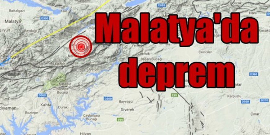Malatya'da 4.7 büyüklüğünde deprem