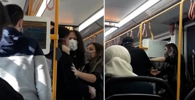Metroda gençlerin 'sarılma' kavgası
