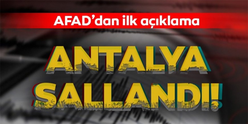 Antalya'da 5.2 büyüklüğünde deprem