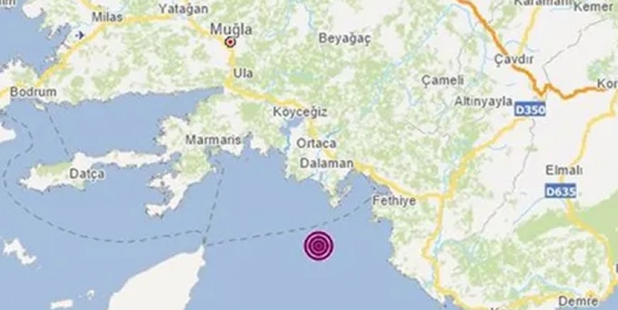 Dalaman açıklarında 4,2'lik deprem
