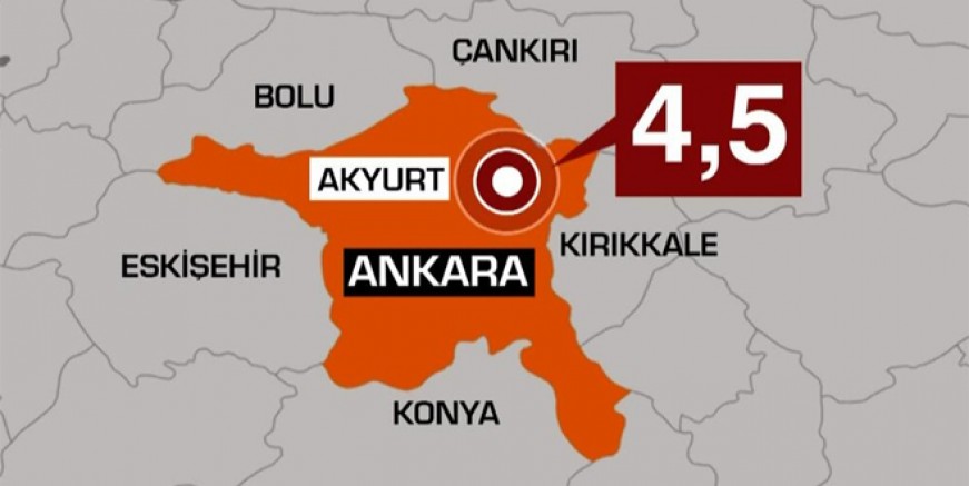 Ankara'da 4.5 büyüklüğünde deprem