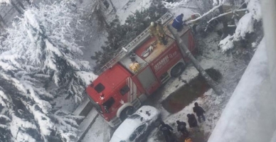 Kartal'da kar yağışı ağaçları devirdi