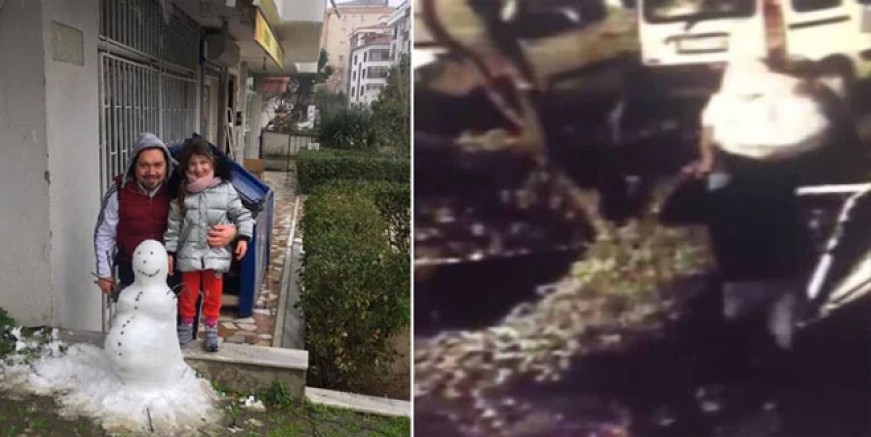 Kartal'da pes dedirten hırsızlık; Kardan adam çalındı