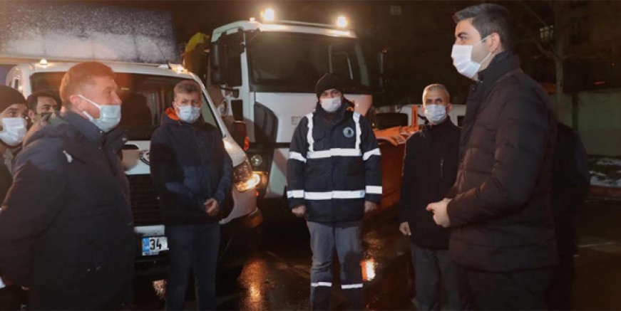 Başkan Gökhan Yüksel'den kar mesaisi