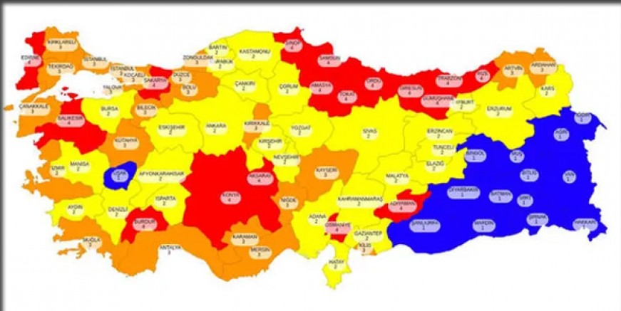 İşte Türkiye'nin risk haritası!