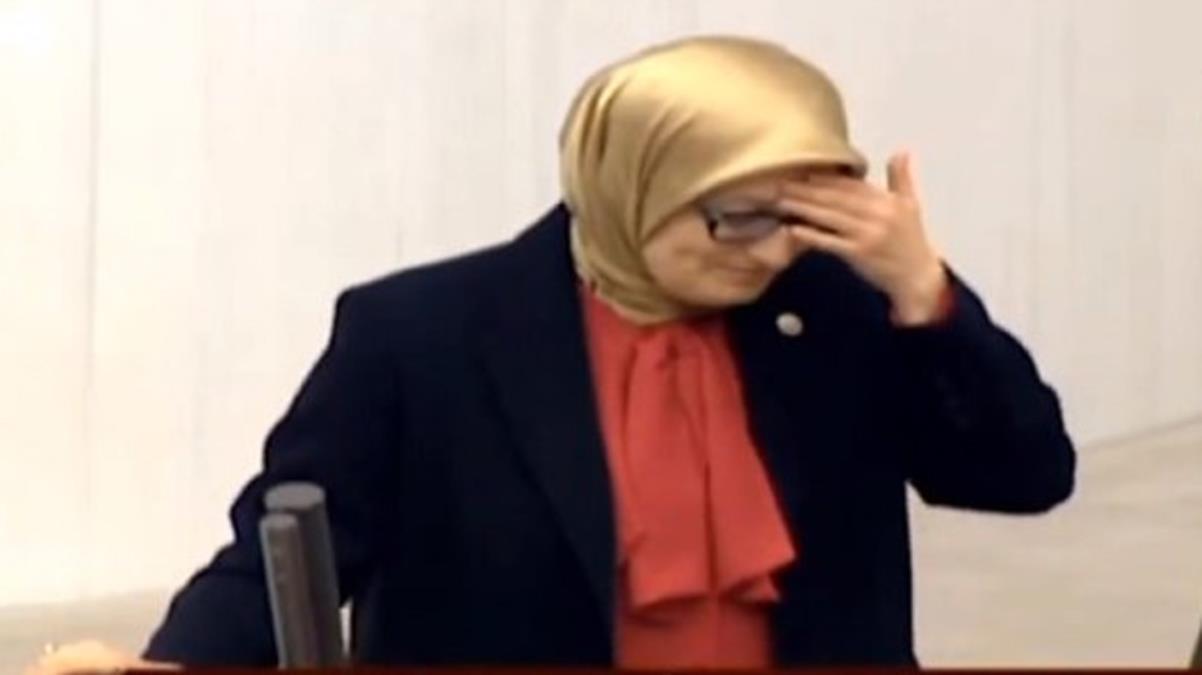 AK Partili vekil Belgin Uygur kürsüde fenalaştı