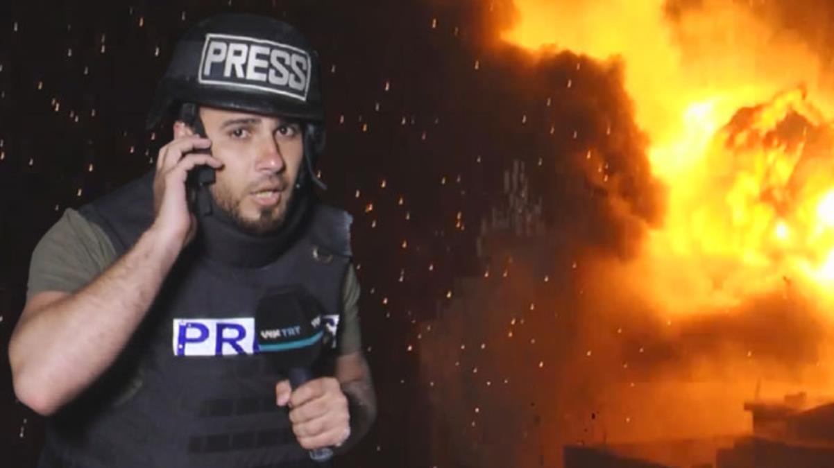 TRT Muhabiri canlı yayında saldırıya uğradı