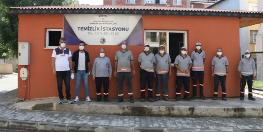 Kartal'da temizlik işçilerine çağdaş tesisler