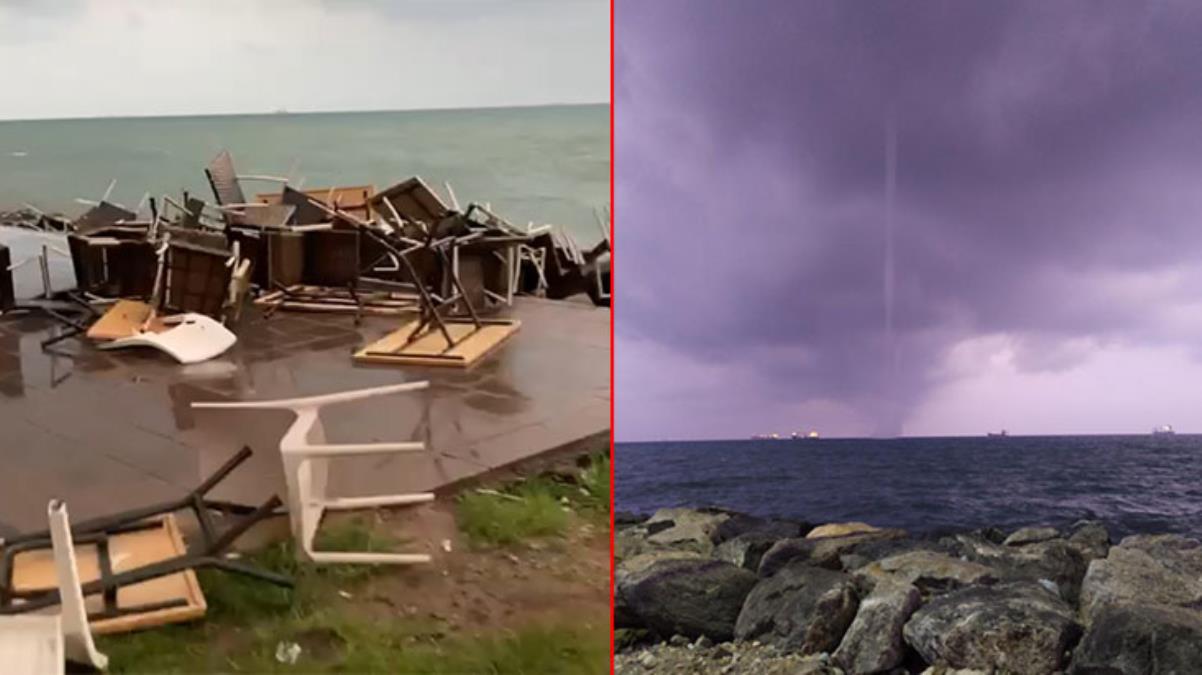 İskenderun Körfezi'nde hortum paniği!