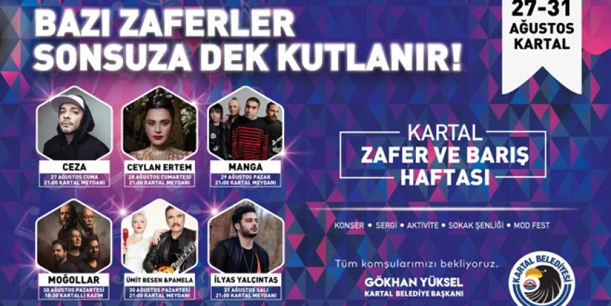 Kartal’da Zafer Bayramı coşkusu 6 gün 6 gece sürecek