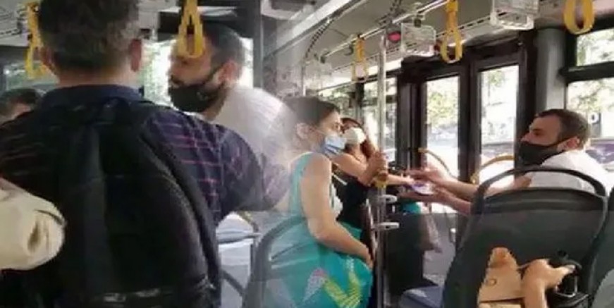 Pendik - Kadıköy otobüsünde maske kavgası