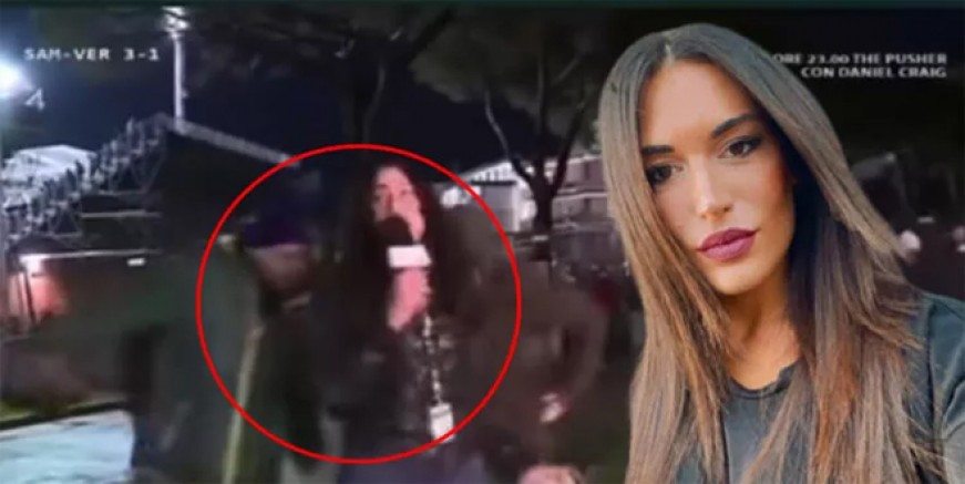 Canlı yayında kadın muhabire taciz!
