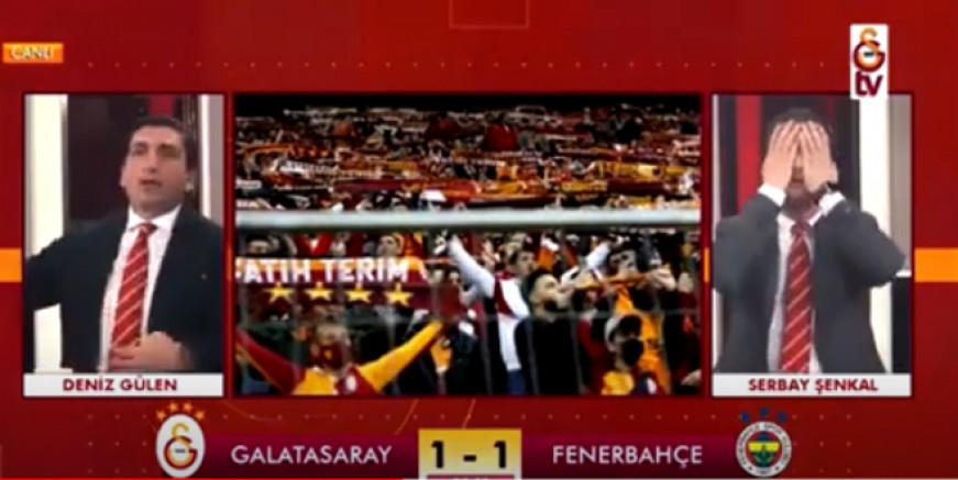 GS TV spikerlerinin yıkıldığı an