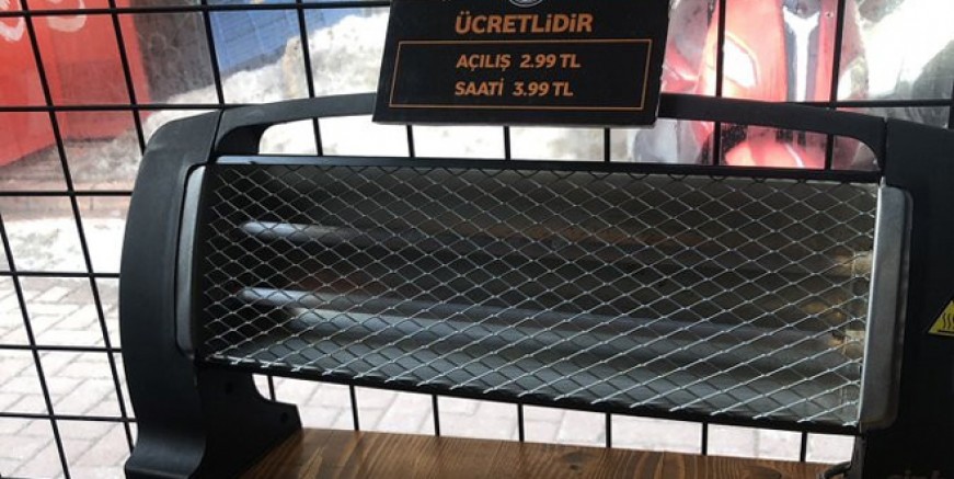 Artık kafelerde ısınmak da parayla!