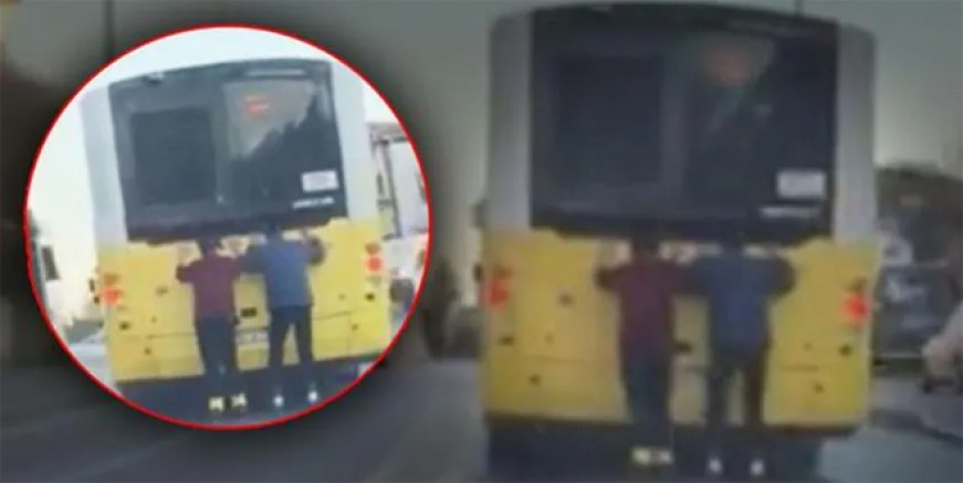 Kartal'da patenci gençlerin tehlikeli oyunu