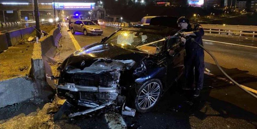 Maltepe'de zincirleme kaza; 1 yaralı
