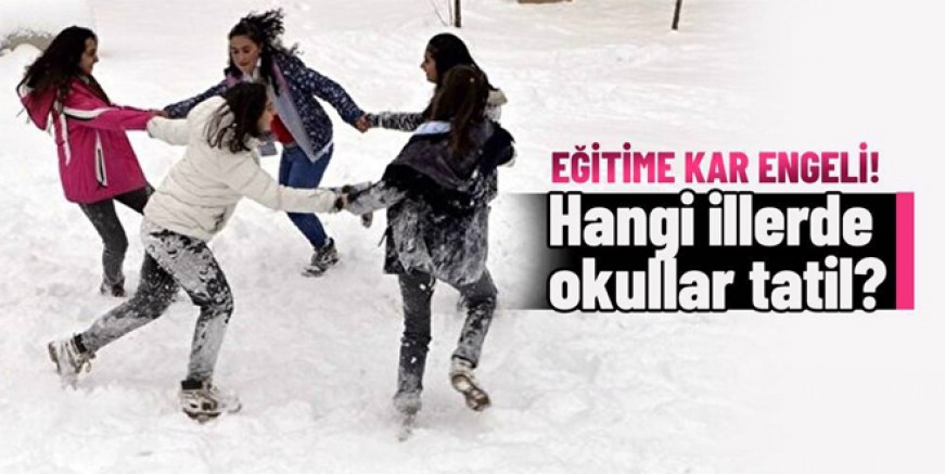 18 ilde yoğun kar nedeniyle okullara ara verildi