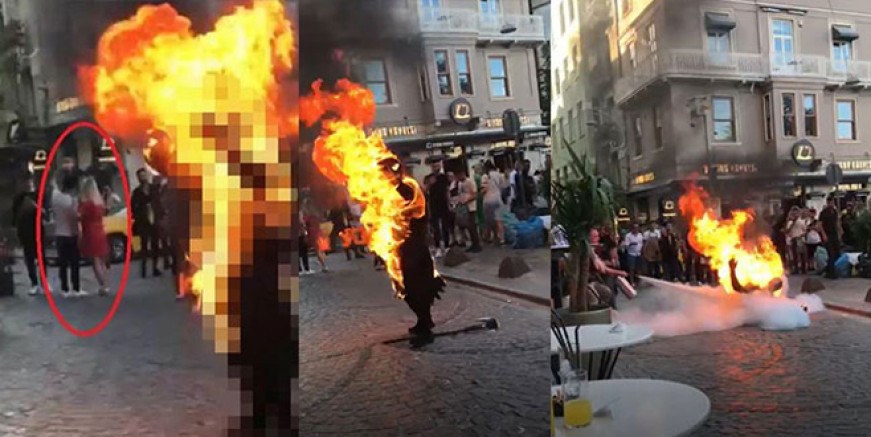 Galata'da yanan insanlık mı yoksa o genç mi?