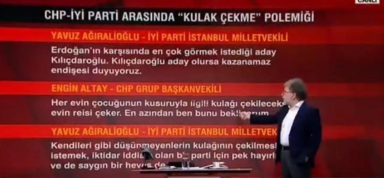 CNN Türk canlı yayınında garip ses!
