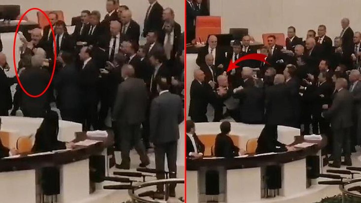 AK Parti ve İYİ Parti milletvekilleri arasında yumruklu kavga