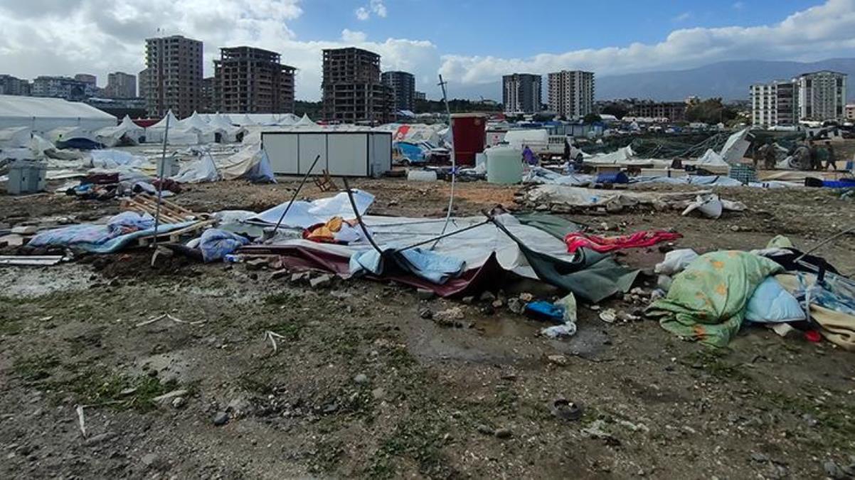 Depremin yıktığı Hatay'ı bu kez de fırtına vurdu