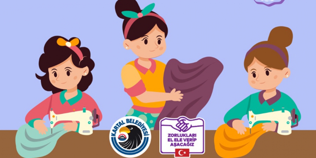 Kartallı kadınlar depremzedeler için üretecek