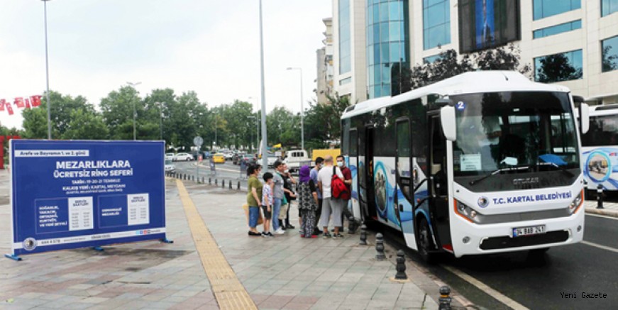 Kartal Belediyesi’nden mezarlıklara ücretsiz ulaşım