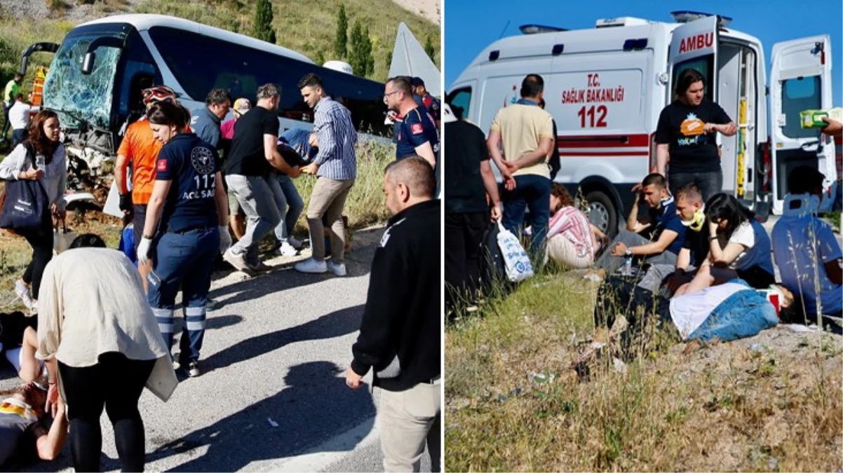 Eskişehir'de yolcu otobüsü boş araziye uçtu! 35 kişi yaralandı