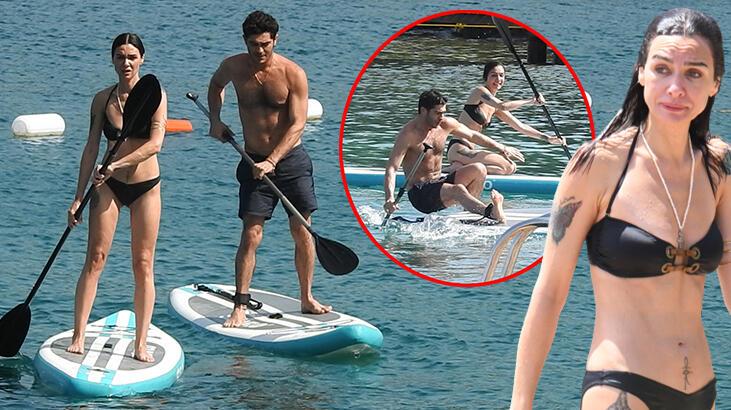 Birce Akalay ile Burak Deniz'in sörf keyfi!