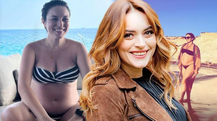 Ezgi Mola'dan karnı burnunda bikinili poz